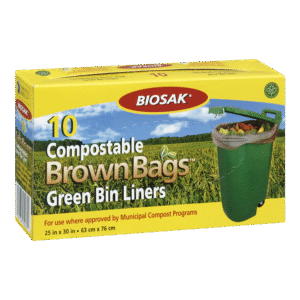 Wholesale Biosak Compostable Brown Bag NCL 25'' x 30''(10's)