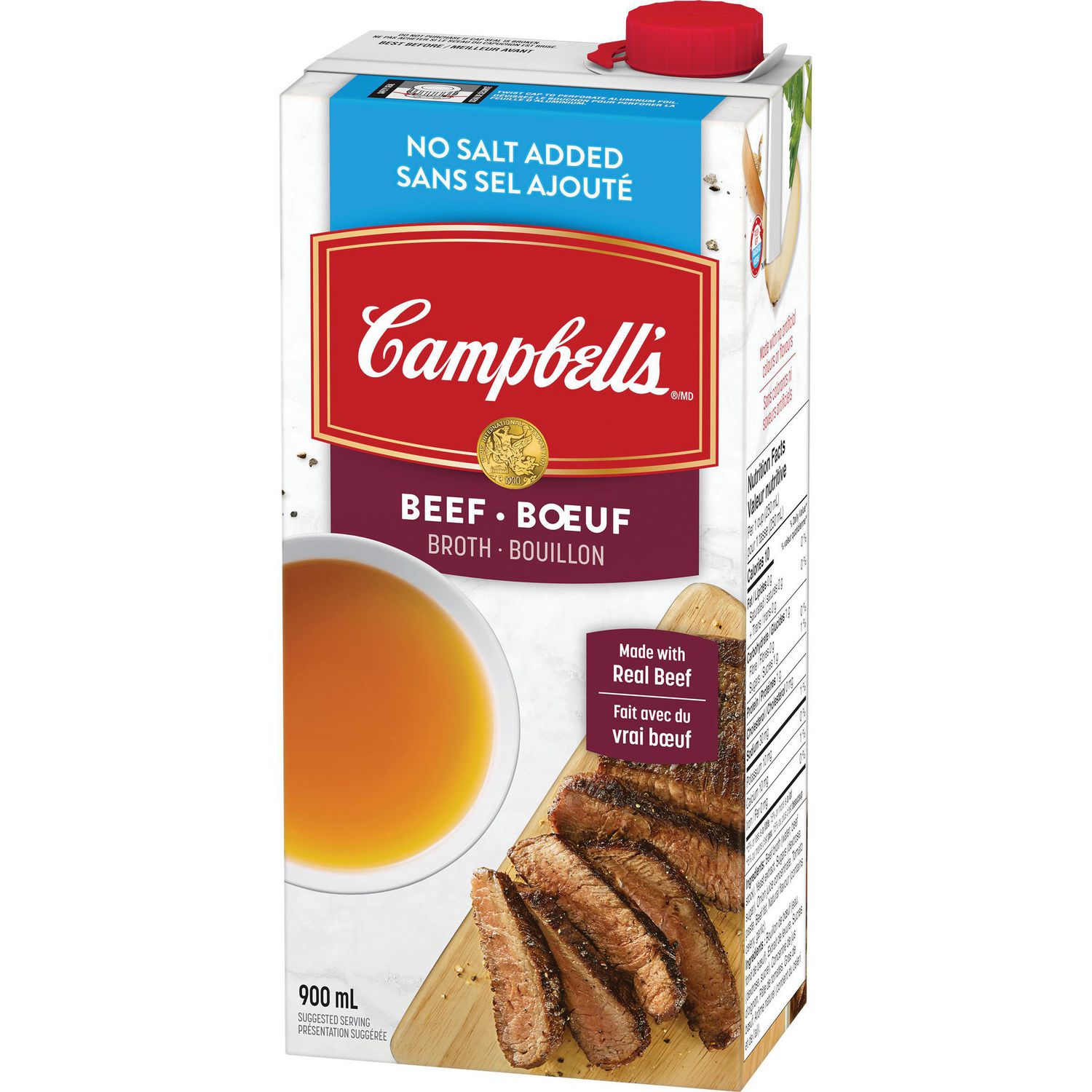 Wholesale Campbell's Beef Broth No Salt (900ml)