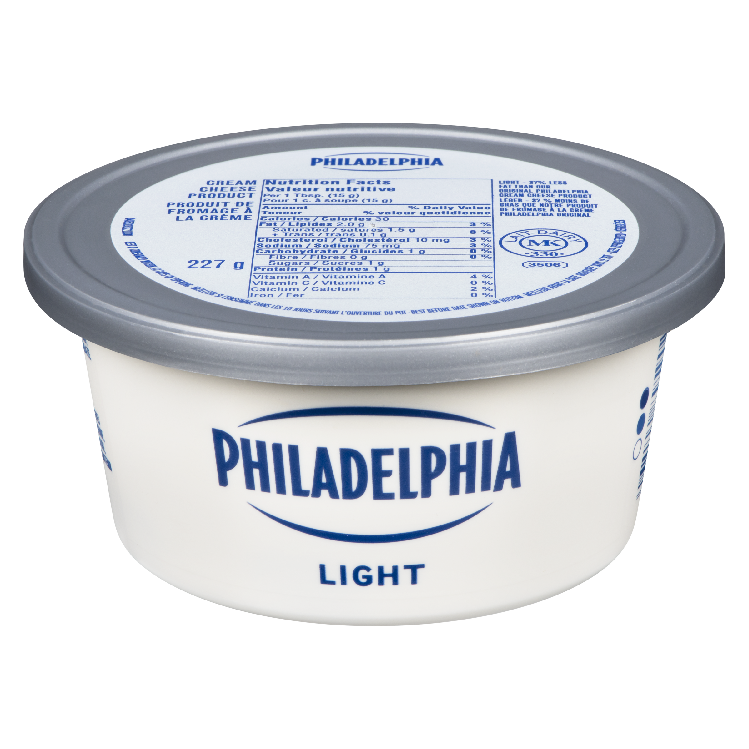 Wholesale Kraft Philadelphia Cream Cheese Spread Light (227g)