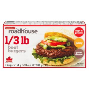 Wholesale Roadhouse 1/3 Lb Beef Burgers (906g)