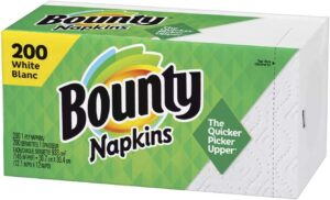 Wholesale Bounty Napkins White 1 Ply (200S)