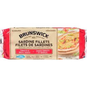 Wholesale Brunswick Seafood Snacks In Tomato & Basil (100g)