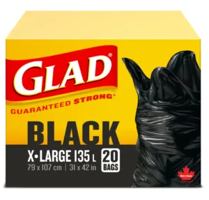 Wholesale Glad Black Easy-Tie X-Large Garbage 135L(20s)