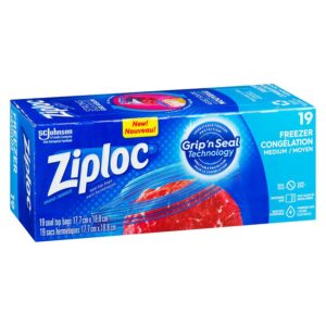 Wholesale Ziploc Brand bags Freezer Medium (12x19ct)