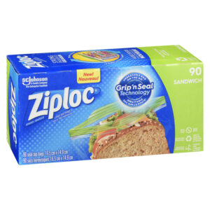 Wholesale Ziploc Easy Open Tabs Sandwich Bag (12x90ct)