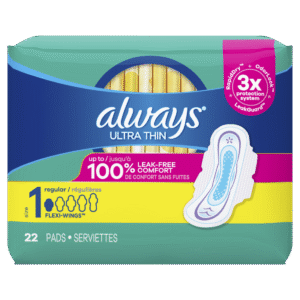 Wholesale Always Ultra Thin Size 1 Regular W/W Pads (22ct)