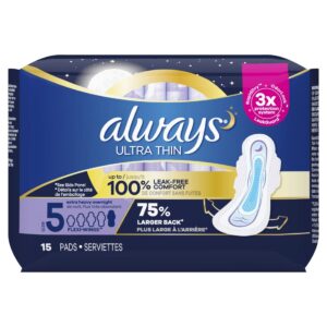 Wholesale Always Ultra Thin X-Heavy Size5 Ovrnght Unsc(15ct)