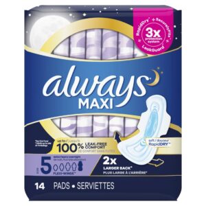 Wholesale Always Maxi X-Heavy Size 5 Overnight Unsc (14')
