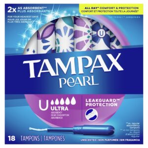 Wholesale Tampax Pearl Ultra Unscented Tampons (18's)