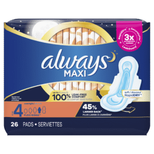 Wholesale Always Maxi Size 4 Overnight W/W (26ct)