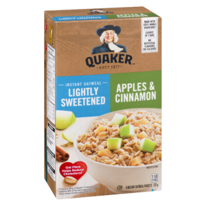 Wholesale Quaker Instant Oatmeal Ligh Swe Apple Cinnamon(232g)