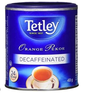 Wholesale Tetley Decaffeinated Orange Pekoe Tea 24's (48g)
