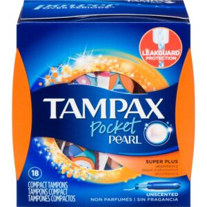 Wholesale Tampax Pocket Pearl SUP Plus Unscented Tampons(18's)