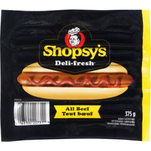 Wholesale Shopsy's Deli-fresh Regular Wieners (375g)