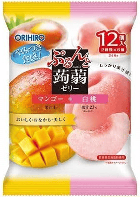 Wholesale Orihiro Konjac Jelly Mango & White
Peach 12P(240g)