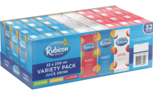 Wholesale Rubicon Exotic Variety PackGuava/Mango/Lychee Drink (4x200ml)