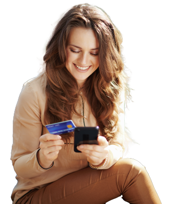 Woman shopping online
