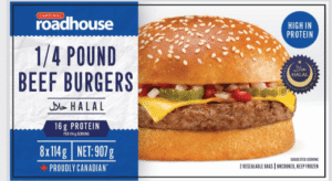 Wholesales Roadhouse Halal 1/4 Pound Beef
Burgers (907g)