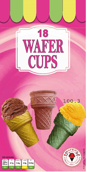 Wholesale Kml Wafer Cups Cones 18ct
(108g)