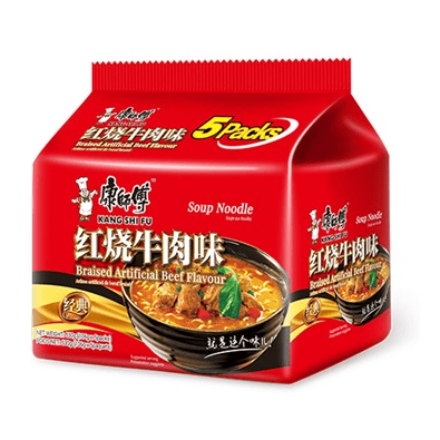 Wholesale Kang Shi Fu Braised Artificial BeefFlavour Soup Noodle(5x106g)