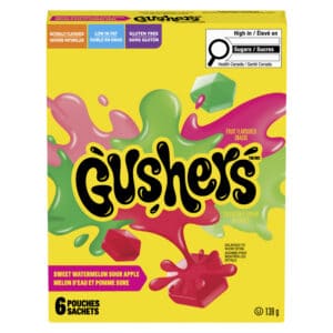 Wholesale Betty Crocker Gushers Super Sour Watermelon Apple 6ct (138g)