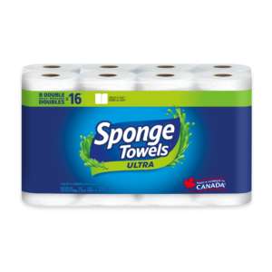 Wholesale Sponge Towels Ultra 8DR=16R 2Ply 128s (8 Rolls)