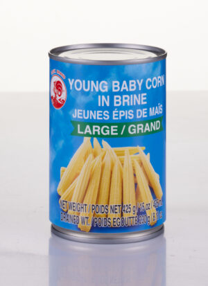 Wholesale Cock Brand Young Baby Corn In Brine Large (425g)