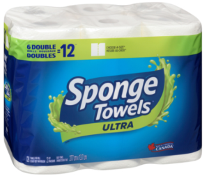 Wholesale Sponge Towel Ultra 6DR=12R 2Ply 128s (6 Rolls)