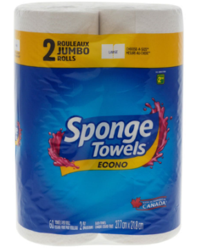 Wholesale Sponge Towels Econo 2JR 2Ply 60s (2 Rolls)
