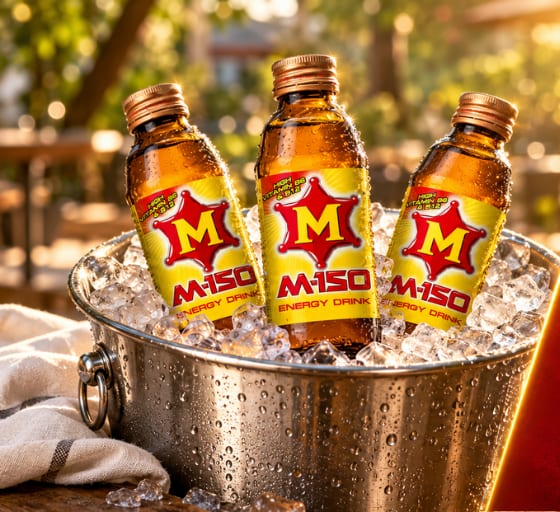 M-150 bottles chilling in an ice bucket